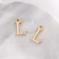 1.6cm Gold Charm Letter 'L'