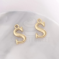 1.6cm Gold Charm Letter 'S'