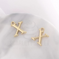 1.6cm Gold Charm Letter 'X'