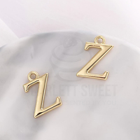 1.6cm Gold Charm Letter 'Z'