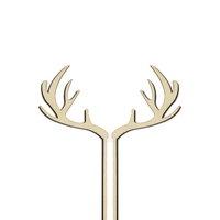 Reindeer Antlers Wooden Topper