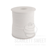 White Leather Rope 3mm x 50 Yard