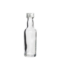 50ml Glass Long Neck Bottle Silver