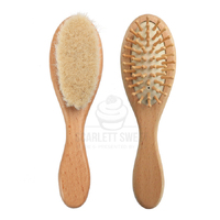 18cm Natural Wood Infant Brush Set 2PC