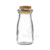 100ml Tall Glass Cork Bottle 9.8cm