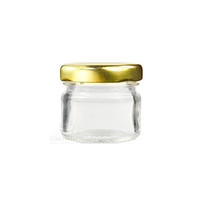 50ml Round Glass Jar with Gold Lid