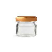 25ml Round Glass Jar with Rose Gold Lid