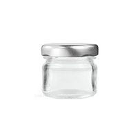 40ml Round Glass Jar with Silver Lid