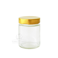 100ml Round Glass Jar with Gold Lid