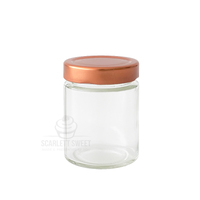 100ml Round Glass Jar with Rose Gold Lid