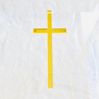 12cm Gold Acrylic Cross