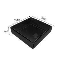 15x15x4cm Black Base Clear Lid