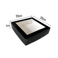 20x20x5cm Black Cookie Box Window Lid