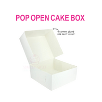 12" x 12" x 4" Pop Open Cake Box