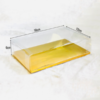 18x12x6cm PVC Clear Box Gold Insert