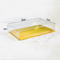 25x17x5cm PVC Clear Box Gold Insert