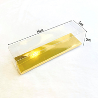 18x5x5cm PVC Clear Box Gold Insert