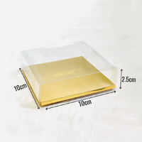 10x10x2.5cm PVC Clear Box Gold/Silv Insert