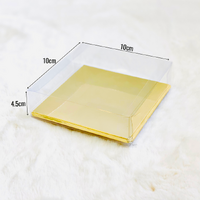 10x10x4.5cm PVC Clear Box Gold/Silv Insert