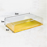 11x8x3cm PVC Clear Box Gold/Silv Insert