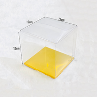 12x12x12cm PVC Clear Box Gold/Silv Insert