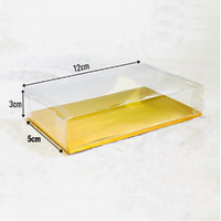 12x5x3cm PVC Clear Box Gold/Silv Insert