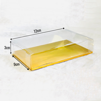 12x9x3cm PVC Clear Box Gold/Silv Insert