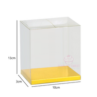 13x10x3cm PVC Clear Box Gold/Silv Insert