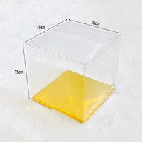 15x15x15cm PVC Clear Box Gold/Silv Insert