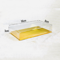 16x8x3cm PVC Clear Box Gold/Silv Insert