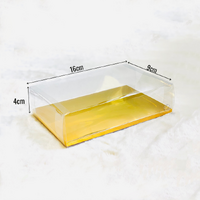 16x9x4cm PVC Clear Box Gold/Silv Insert