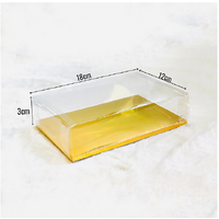 18x12x3cm PVC Clear Box Gold/Silv Insert