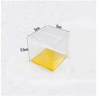 5x5x5.5cm PVC Clear Box Gold/Silv Insert