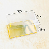 8x5x3.5cm PVC Pops Clear Box Gold/Silv Insert