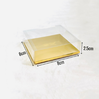 8x8x2.5cm PVC Clear Box Gold/Silv Insert