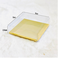 9x9x2.5cm PVC Clear Box Gold/Silv Insert