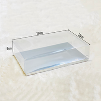 18x12x6cm PVC Clear Box Silver Insert