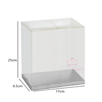 25x17x6.5cm PVC Clear Box Silver Insert