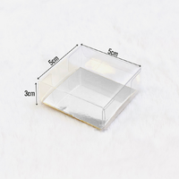 5x5x3cm PVC Clear Box Silver Insert