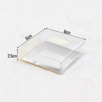 6x6x2.5cm PVC Clear Box Silver Insert