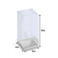 9x9x12cm PVC Clear Box Silver Insert