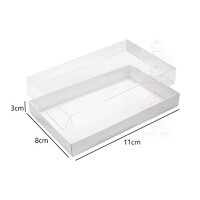 11x8x3cm White Base Clear Lid