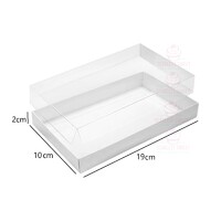 19x10x2cm White Base Clear Lid