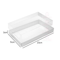 23x9x3cm White Base Clear Lid