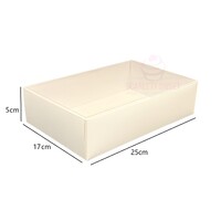 25x17x5cm White Base Clear Lid