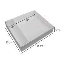 13x15x3cm WB Divider Box Clear Lid