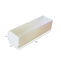 18.5x5x5cm White Base Clear Lid