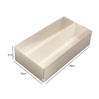 18.5x10x5cm White Base Clear Lid