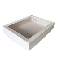 32x25x6cm White Cookie Box Window Lid