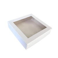 20x20x5cm White Cookie Box Window Lid